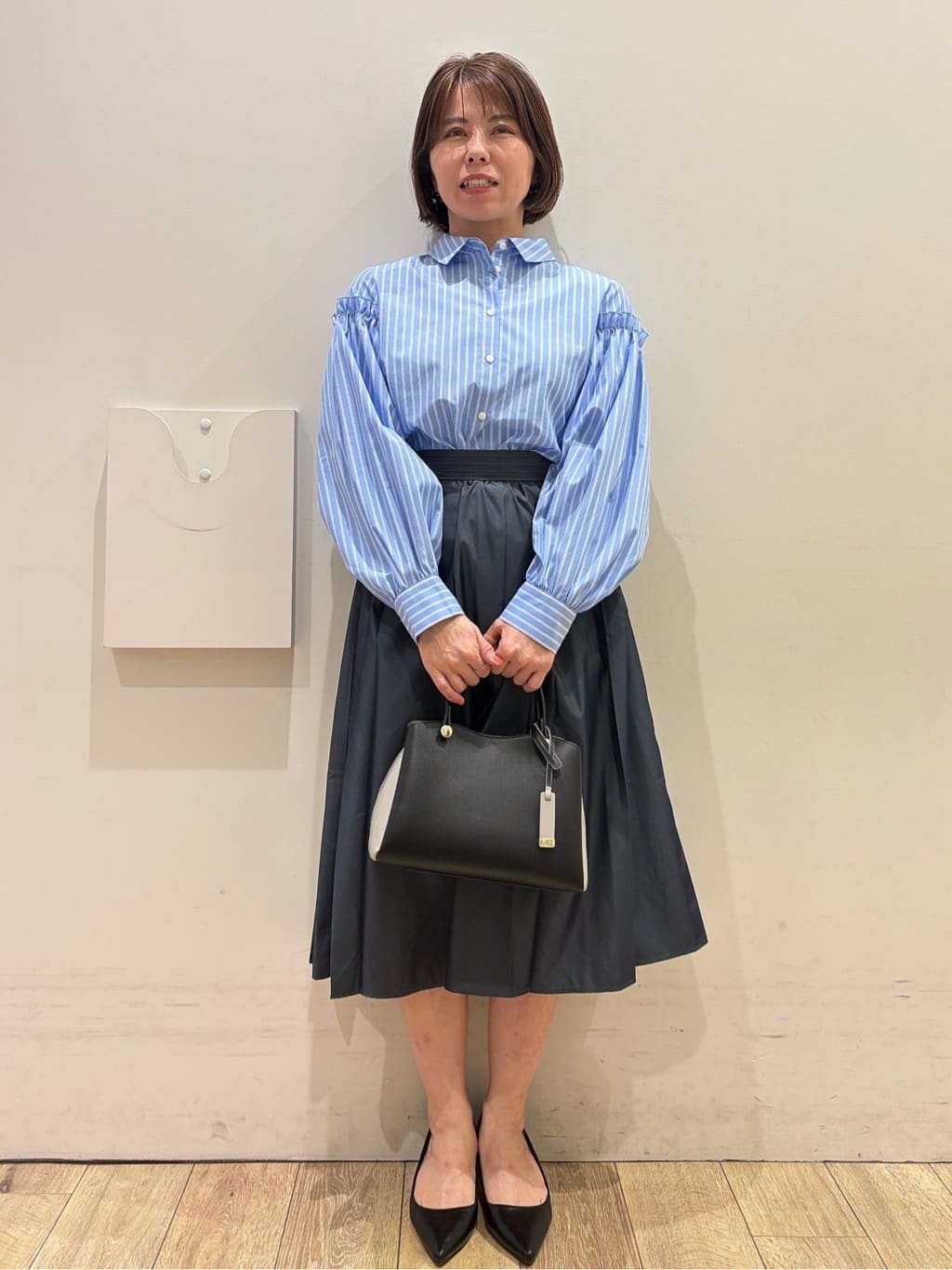 YUKOさんの「index｜タックフレアスカート【洗濯機OK】」を使ったコーディネート