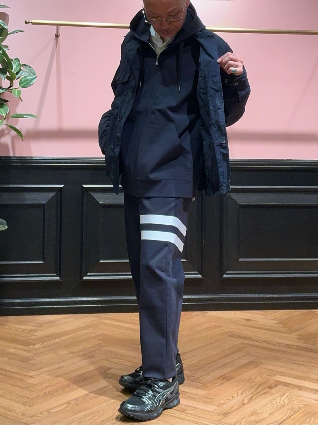 torigoeさんの「DRESSTERIOR｜【接触冷感／セットアップ可】ドライタッチ ハイカウントジップアップパーカ」を使ったコーディネート