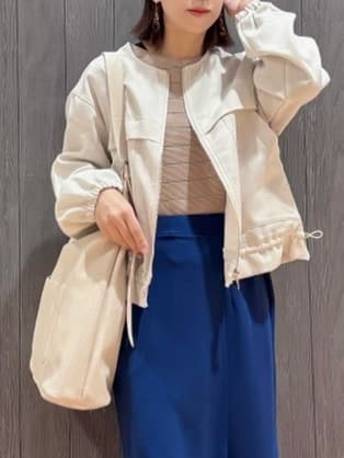 meiさんの「SHOO･LA･RUE｜【高レビュー/洗濯機可/S-LL】さらっと着られる 8分袖Ⅴネックニット」を使ったコーディネート