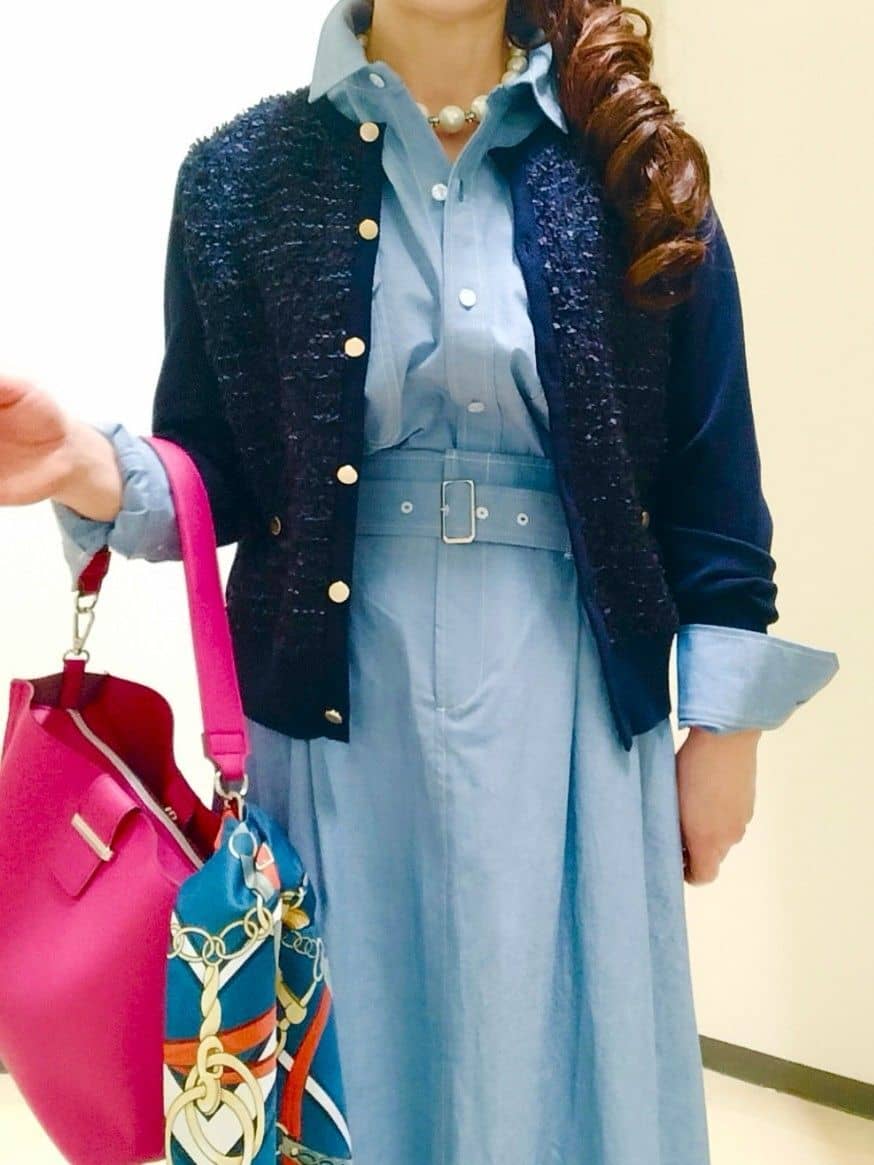 花さんの「Reflect｜【羽織にも◎】ダンガリーシャツ」を使ったコーディネート