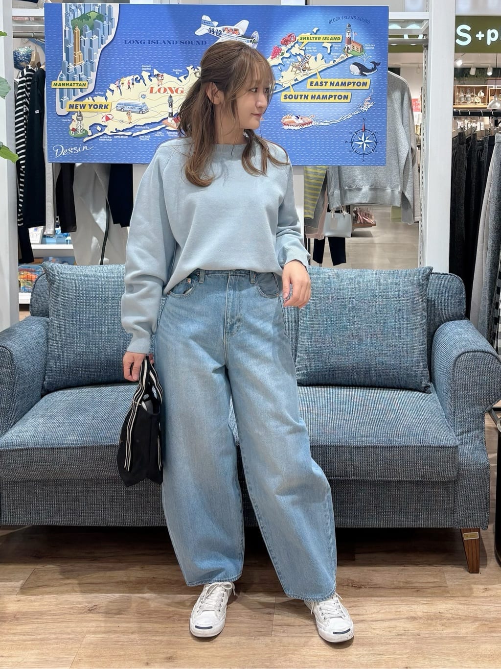 yuinaさんの「Dessin｜【洗える】スウェットライクニット」を使ったコーディネート