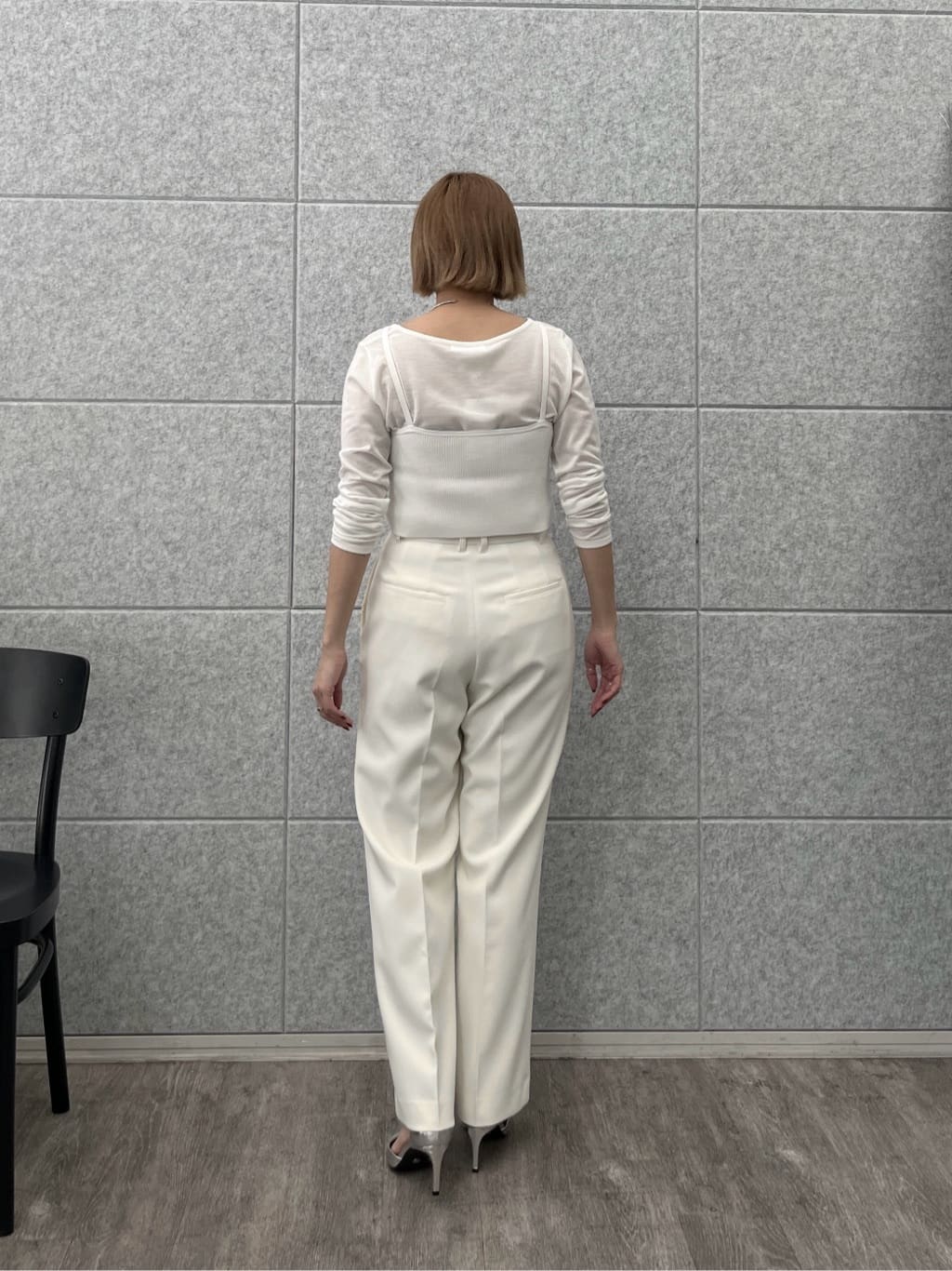 Harukaさんの「INDIVI｜Timeless｜ストレートフレアパンツ」を使ったコーディネート