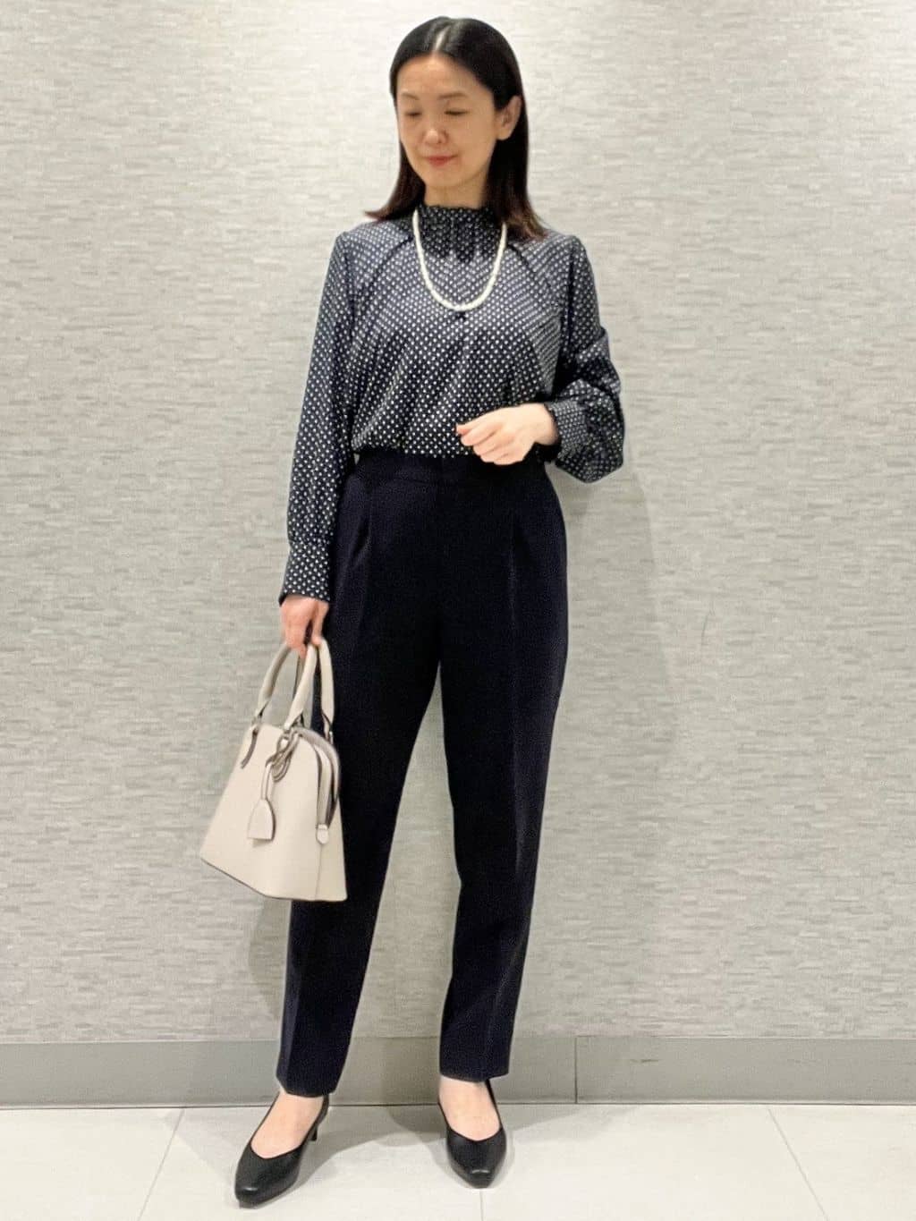 marikoさんの「Reflect｜【SS-4Lサイズ】ドットプリントブラウス」を使ったコーディネート