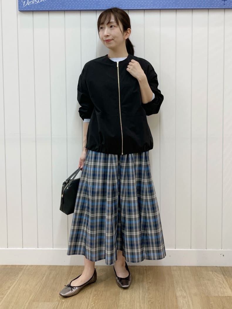 yoshiさんの「Dessin｜【洗える】ボートネックリブニット」を使ったコーディネート