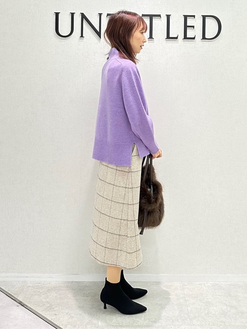 Miwaさんの「UNTITLED｜【8色展開/洗える】ウールカシミヤ ハイネックニット」を使ったコーディネート