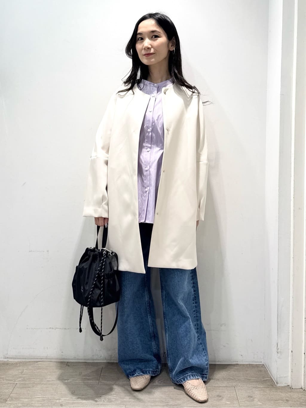 yuicciさんの「OPAQUE.CLIP｜フォルムスリーブミドルコート【洗濯機OK】」を使ったコーディネート