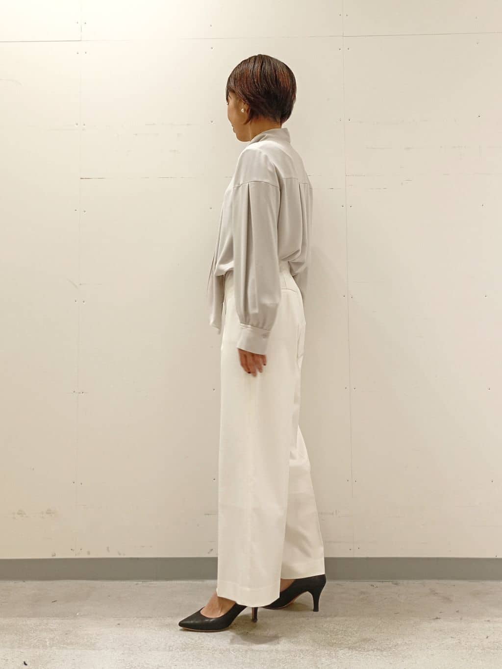 Kさんの「INDIVI｜【洗える】ジョーゼットボウタイブラウス」を使ったコーディネート