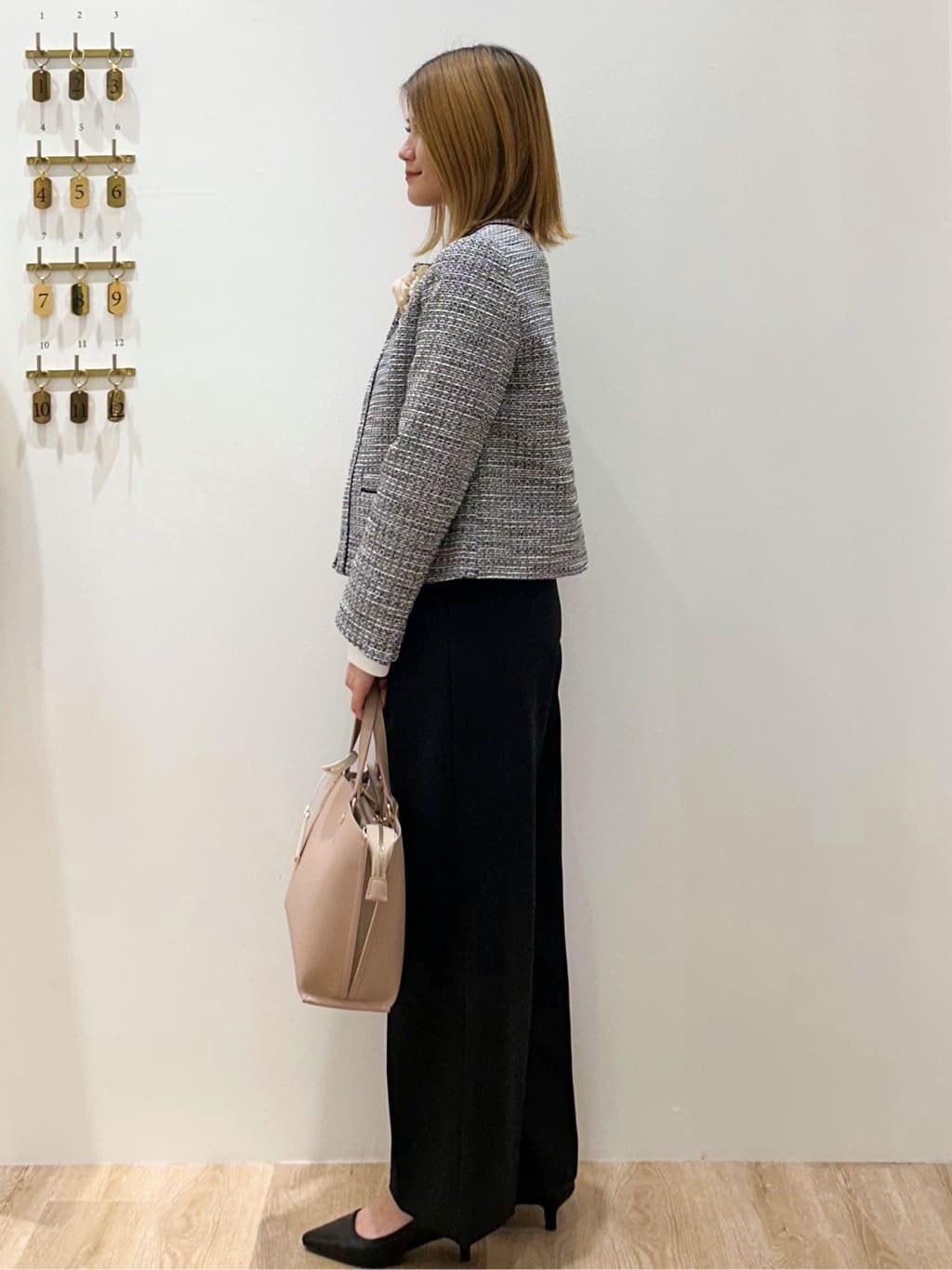 suzukaさんの「OPAQUE.CLIP｜《通勤対応》 コットンツイードジャケット」を使ったコーディネート