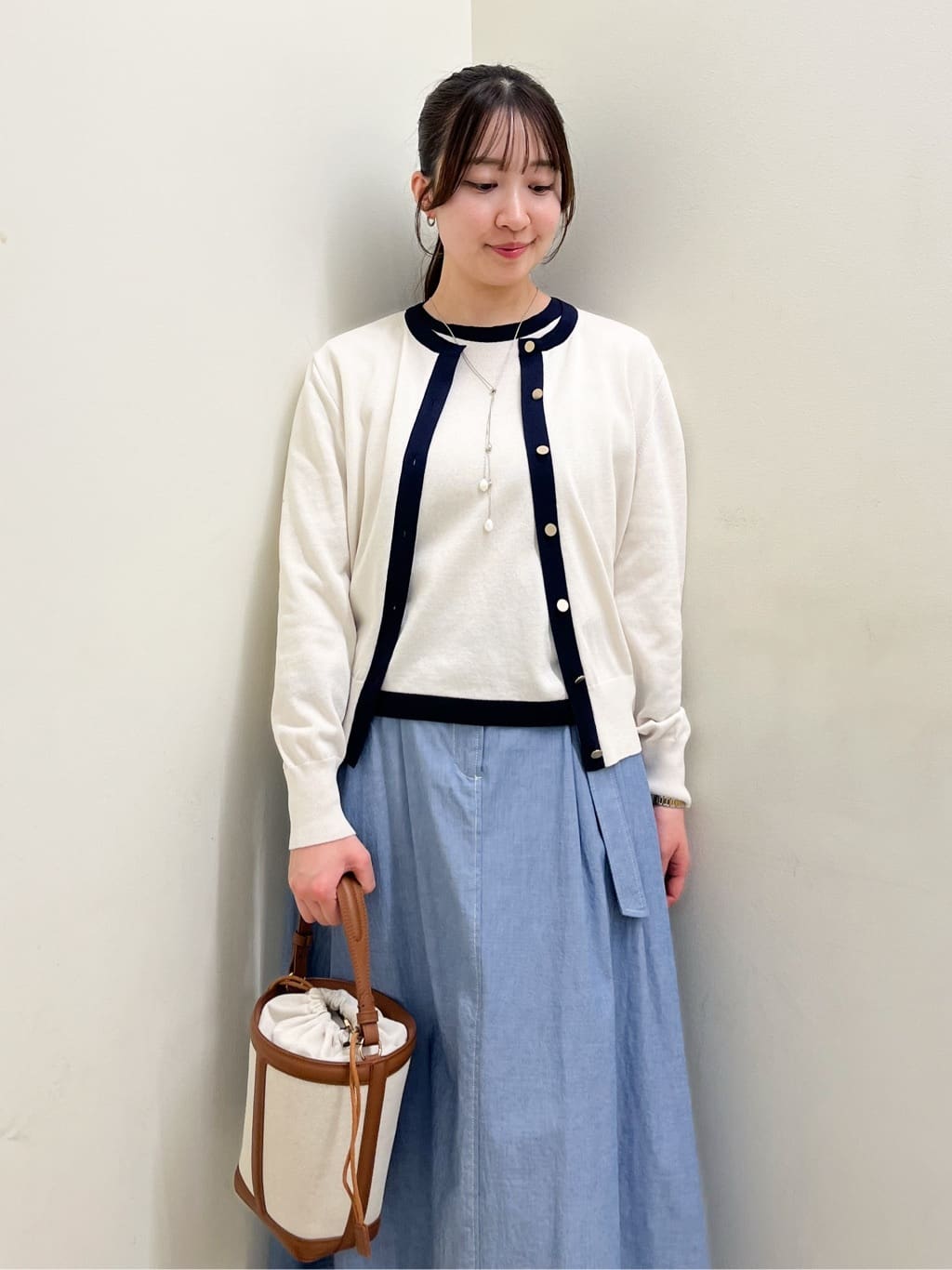mikikoさんの「Reflect｜【アンサンブル可】バイカラーニット」を使ったコーディネート