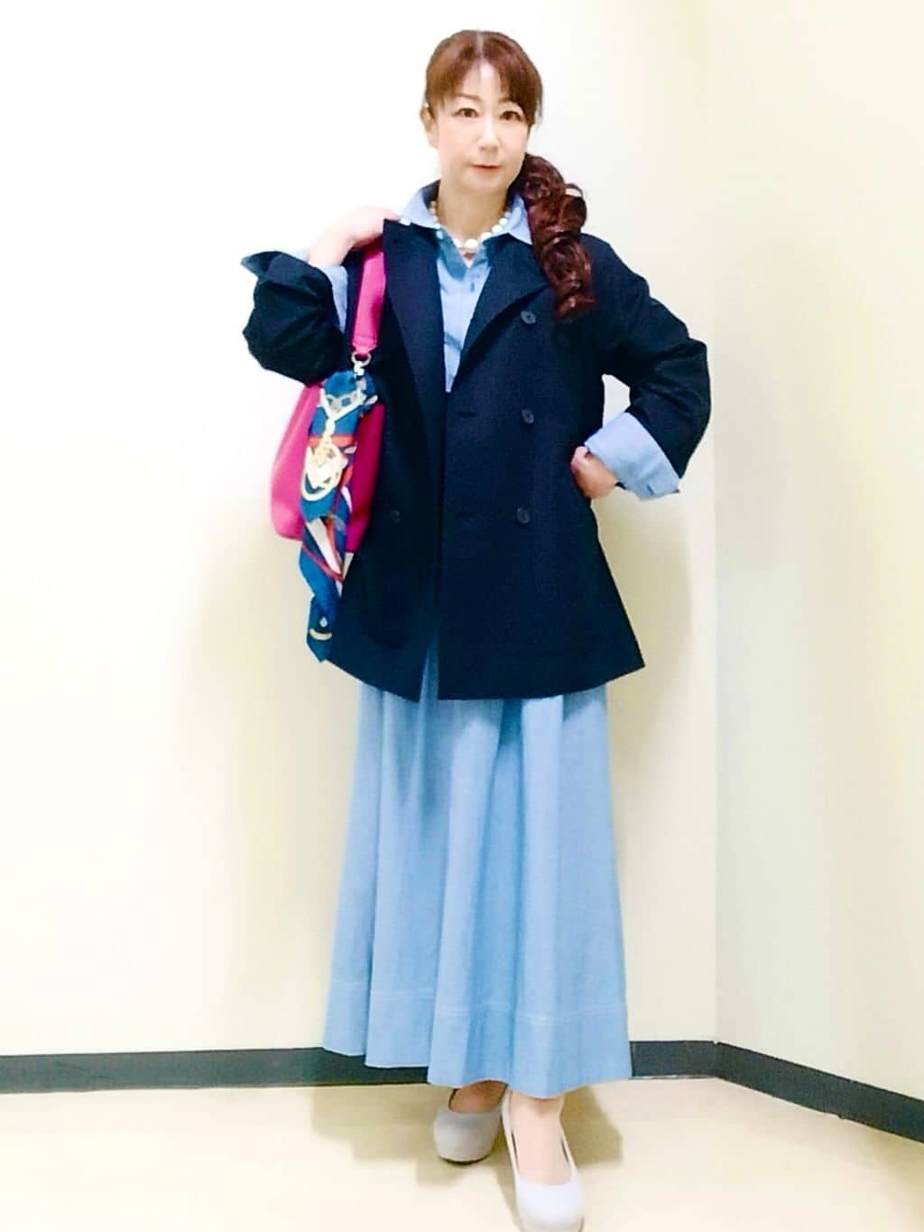 花さんの「Reflect｜【羽織にも◎】ダンガリーシャツ」を使ったコーディネート