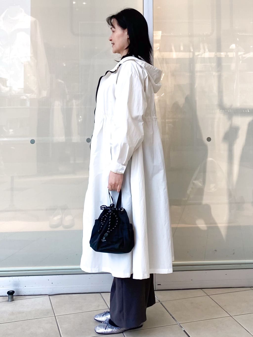 Jeanさんの「OPAQUE.CLIP｜撥水フードZIPロングコート【洗濯機OK】」を使ったコーディネート