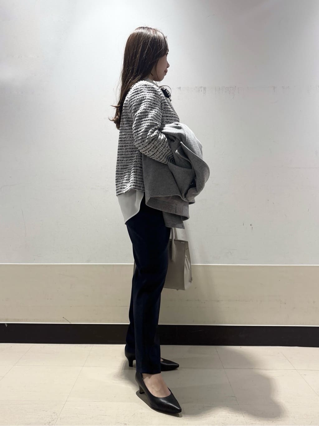 kahoさんの「INDIVI｜【洗える】ジョーゼットボウタイブラウス」を使ったコーディネート