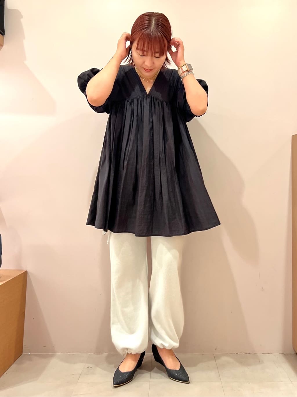 TAKAさんの「ESPERANZA｜ポインテッドウェッジパンプス」を使ったコーディネート