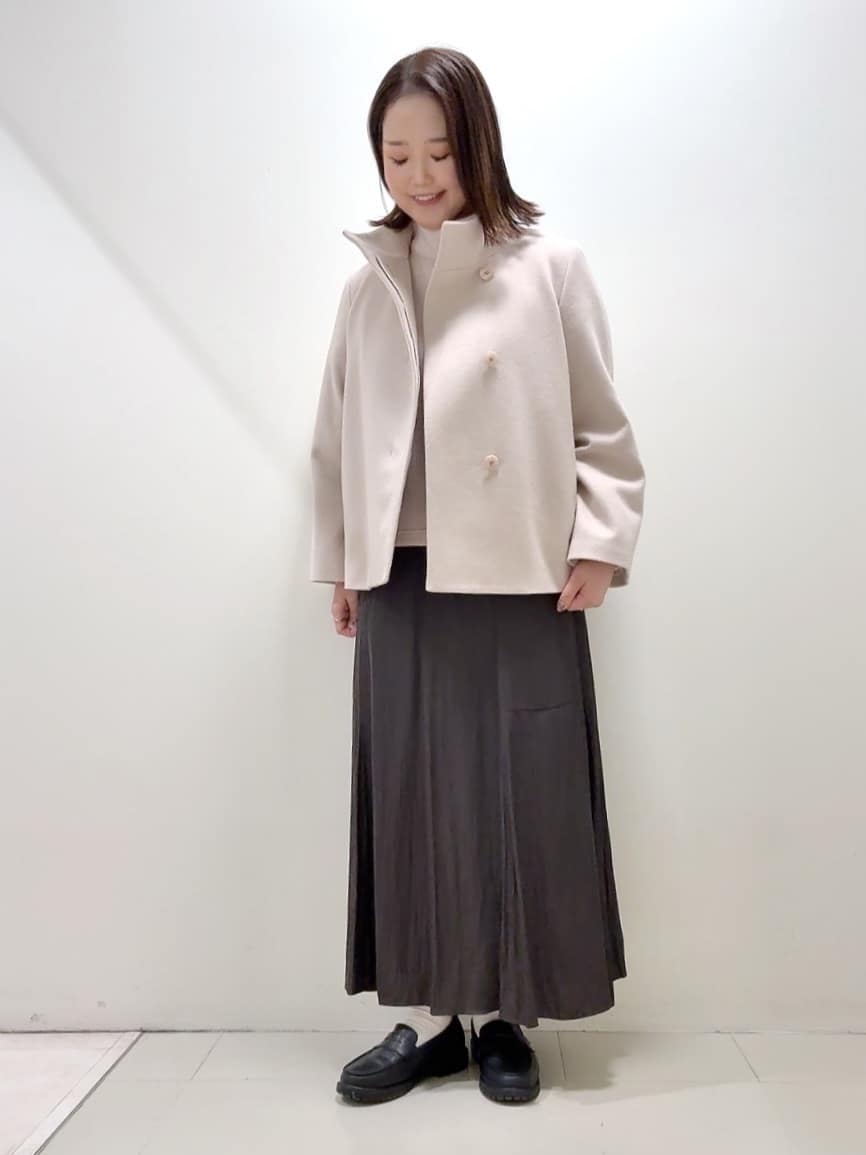 YUIさんの「UNTITLED｜【洗える】スポンディッシュ ボトルネックニット」を使ったコーディネート