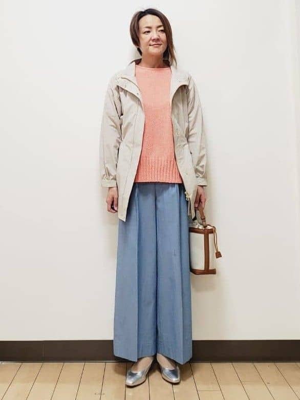 yuuさんの「Reflect｜【撥水】ストレッチタフタミドル丈スタンドカラーコート」を使ったコーディネート