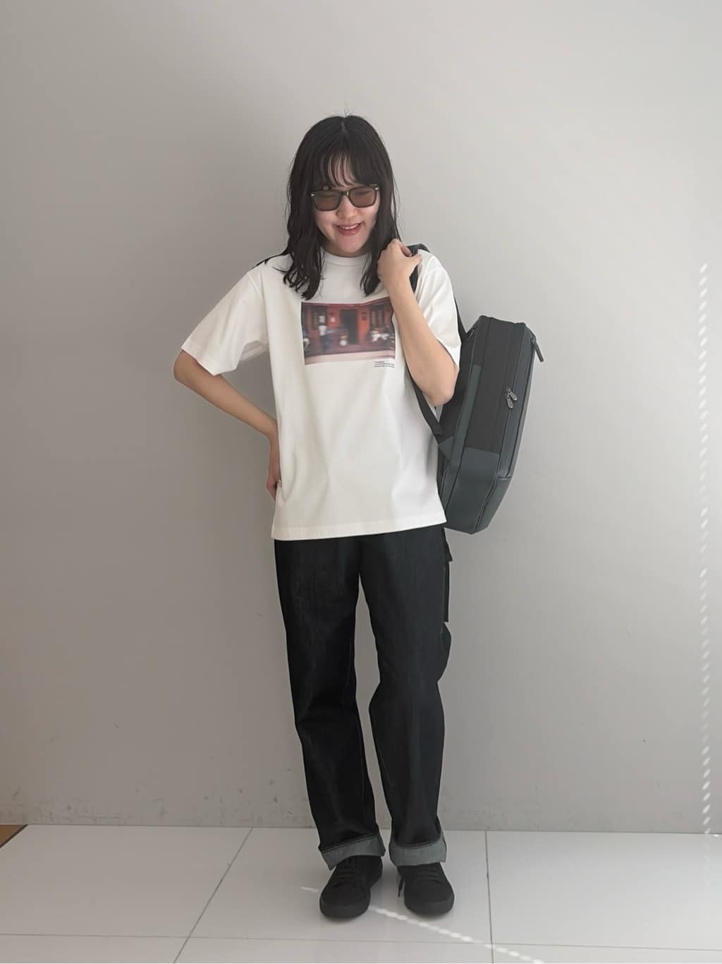 Akutagawaさんの「TAKEO KIKUCHI｜マラケシュ フォト Tシャツ」を使ったコーディネート
