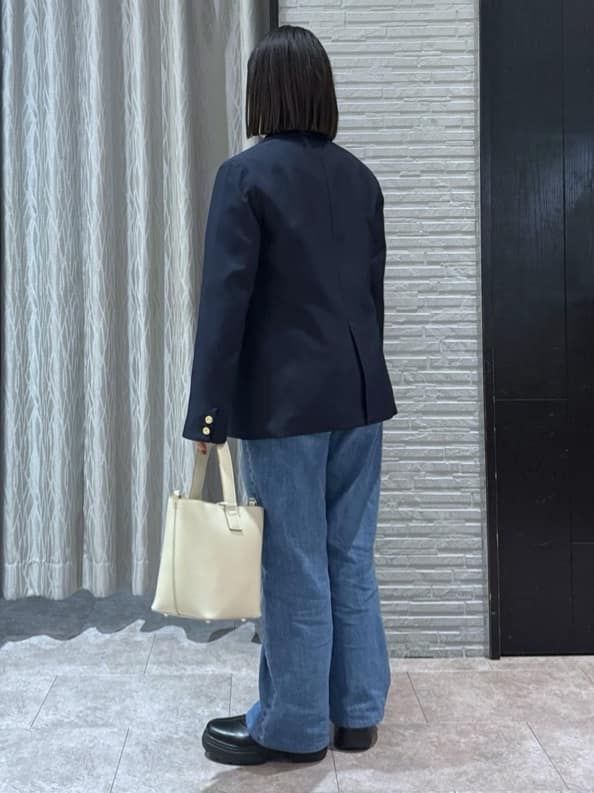 chさんの「THE SHOP TK｜【通勤にもデイリーにも】CAVIAN 金ボタンダブルブレストジャケット」を使ったコーディネート