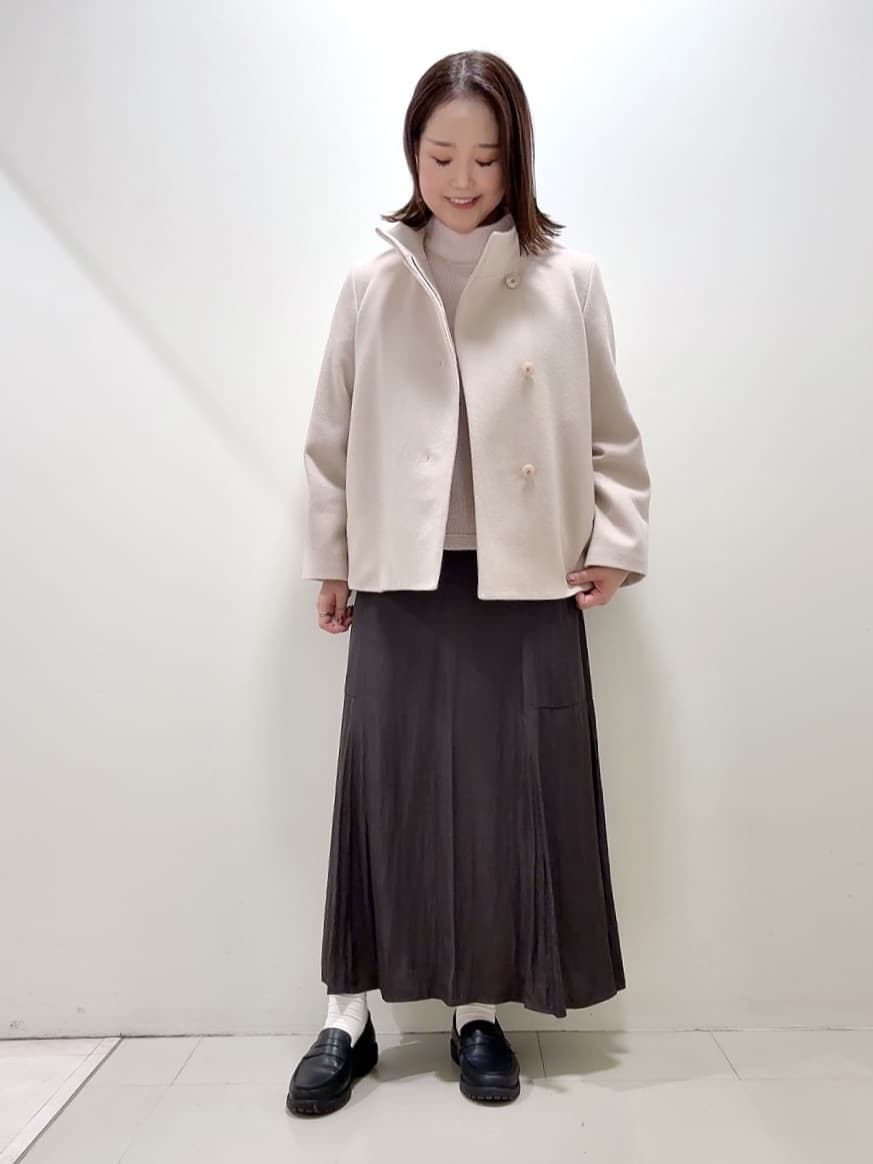 YUIさんの「UNTITLED｜【洗える】スポンディッシュ ボトルネックニット」を使ったコーディネート