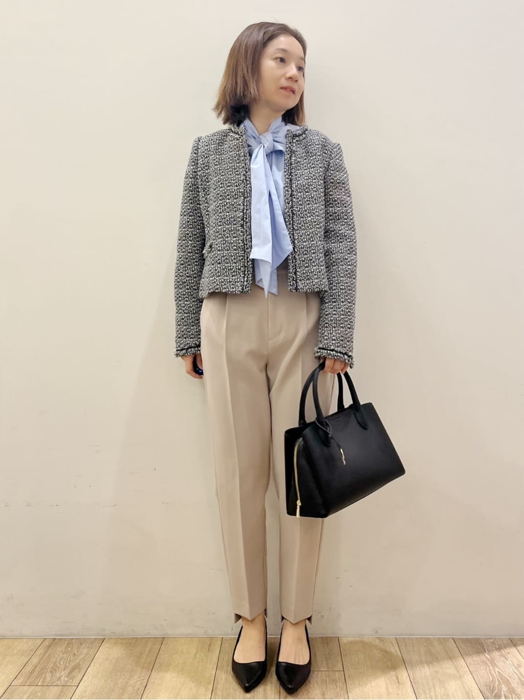 kcさんの「OPAQUE.CLIP｜ステップヘムテーパードパンツ／セットアップ対応可【洗濯機OK】」を使ったコーディネート