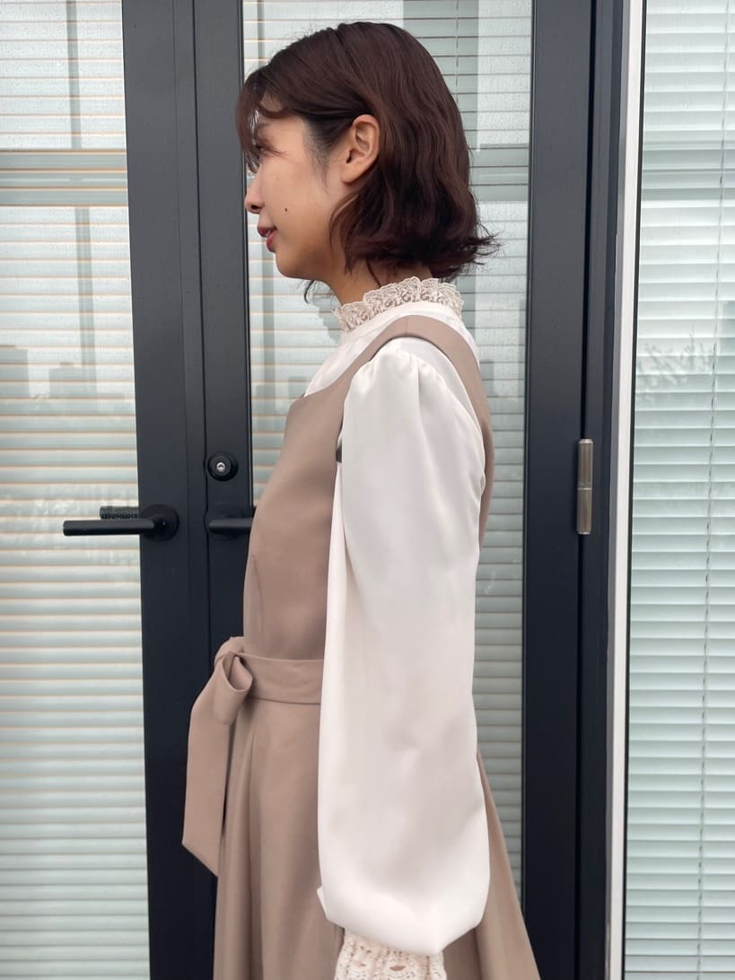 abeさんの「Couture brooch｜【洗える・ハレの日・通勤】ハートネック フレアージャンスカ」を使ったコーディネート