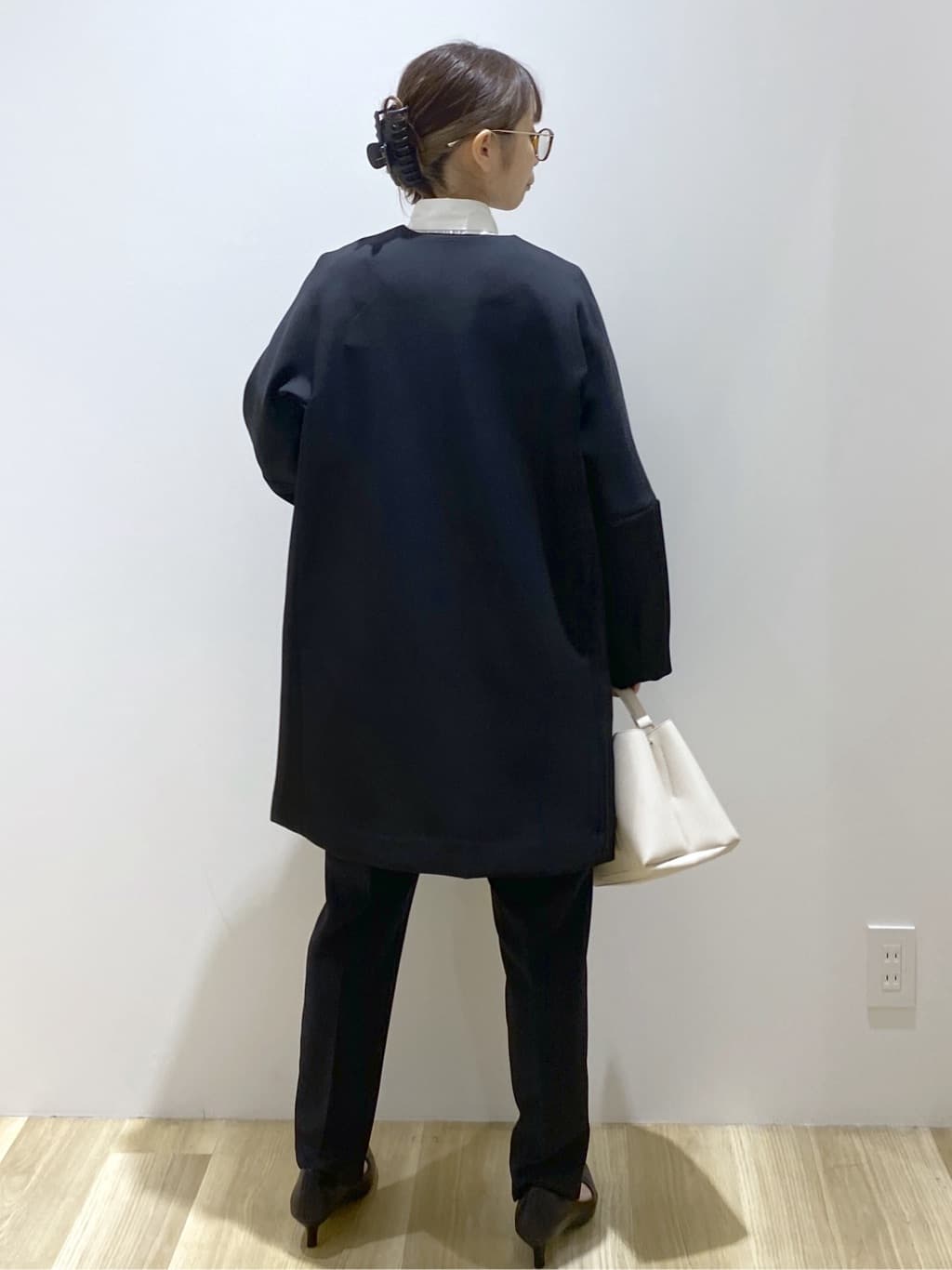 えりさんの「OPAQUE.CLIP｜ペプラムジレ／セットアップ対応可【洗濯機OK】」を使ったコーディネート