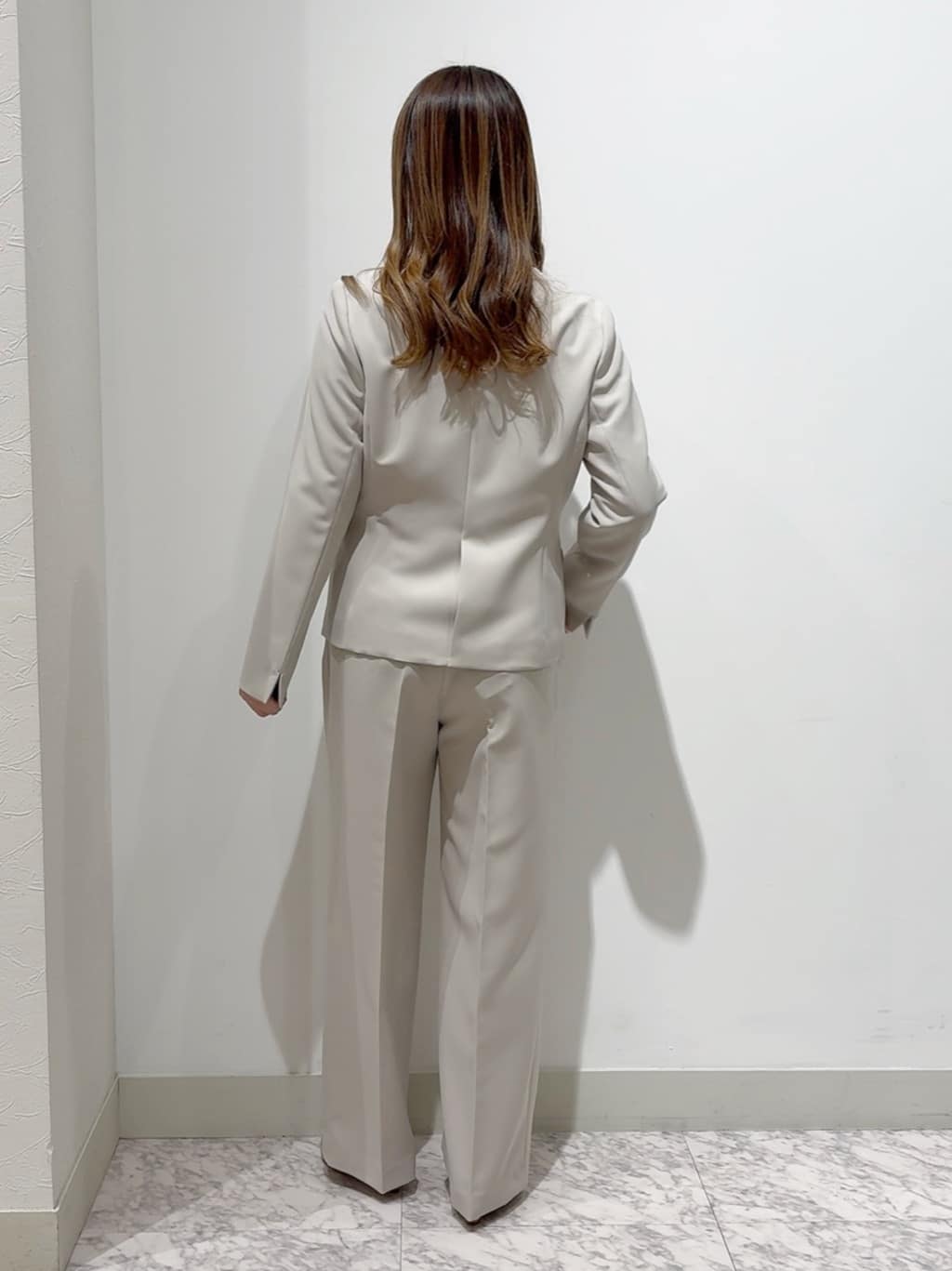 しかっちさんの「grove｜【マシンウォッシュ／防シワ/SS-3L】ストレッチノーカラージャケット」を使ったコーディネート