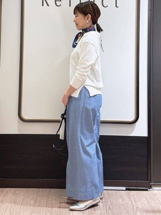 nekoさんの「Reflect｜スキッパーネックニットプルオーバー」を使ったコーディネート