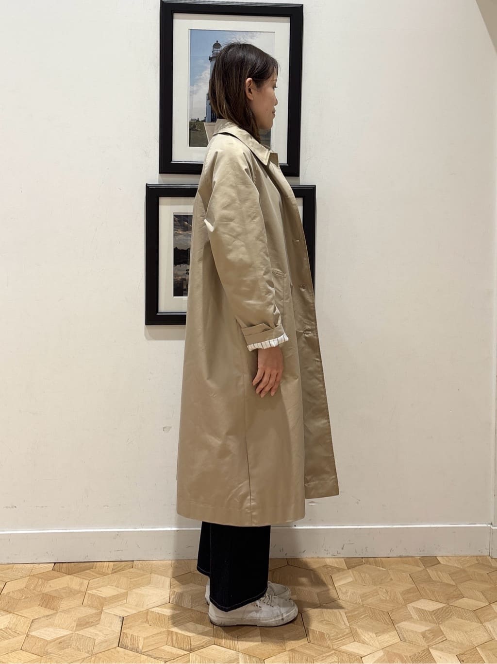 YUMIさんの「Dessin｜シャンブレースプリングコート」を使ったコーディネート