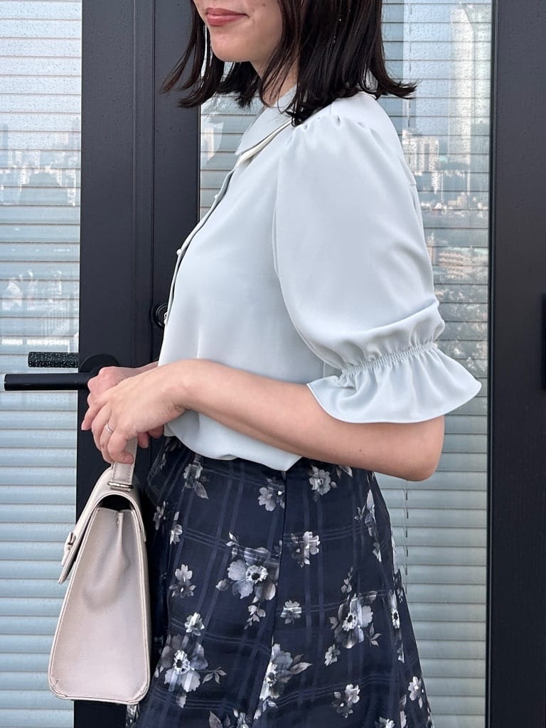 shinoさんの「Couture brooch｜【洗える・通勤】パール調ボタン テーラードジャケット」を使ったコーディネート