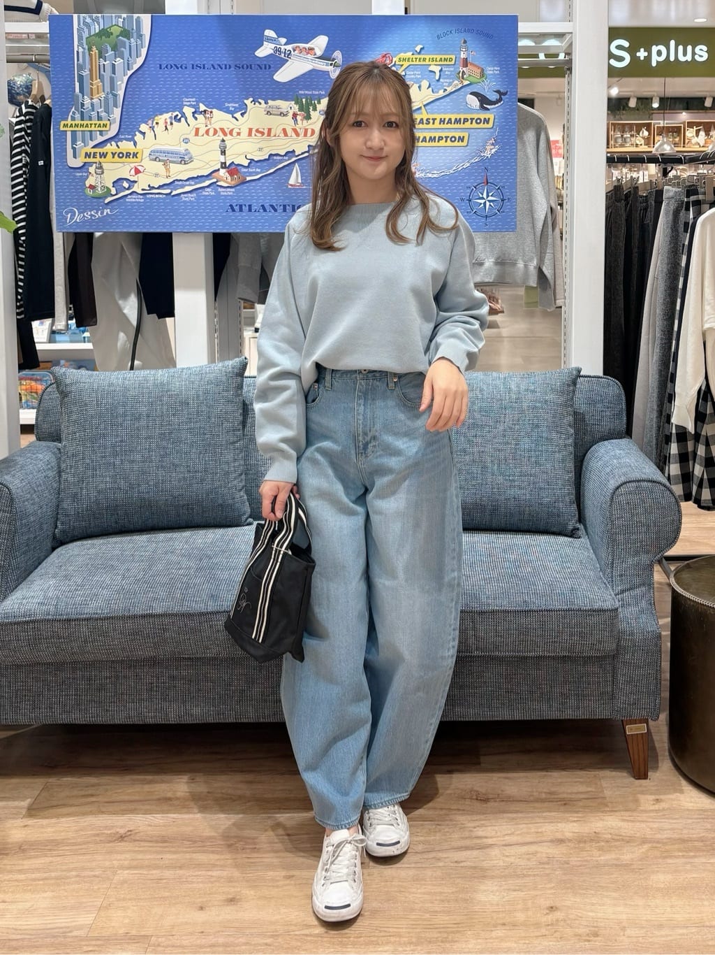 yuinaさんの「Dessin｜【洗える】スウェットライクニット」を使ったコーディネート