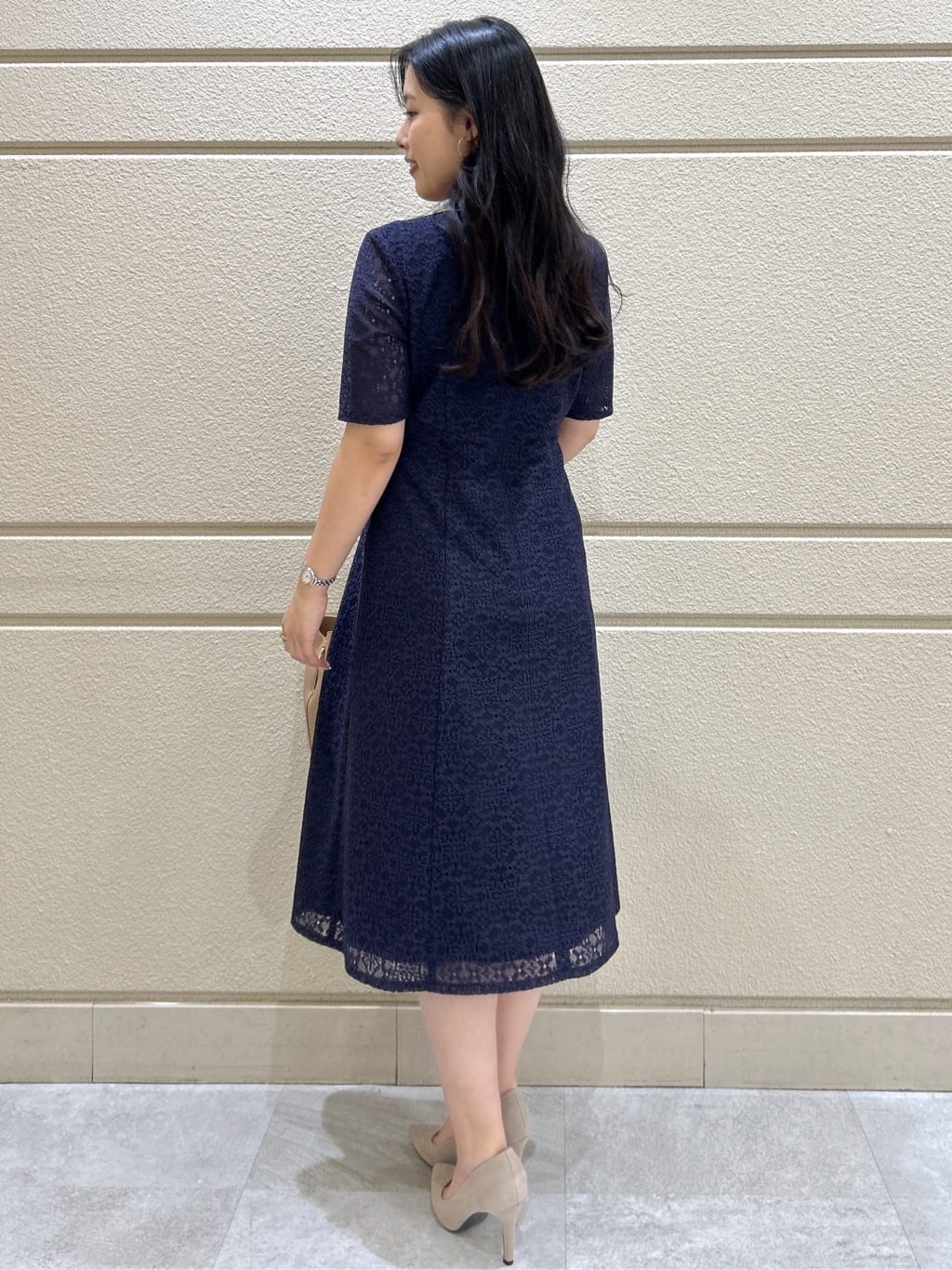 Momokaさんの「COUP DE CHANCE｜【手洗い可／日本製／360&deg;シリーズ】ラッセルレースワンピース」を使ったコーディネート