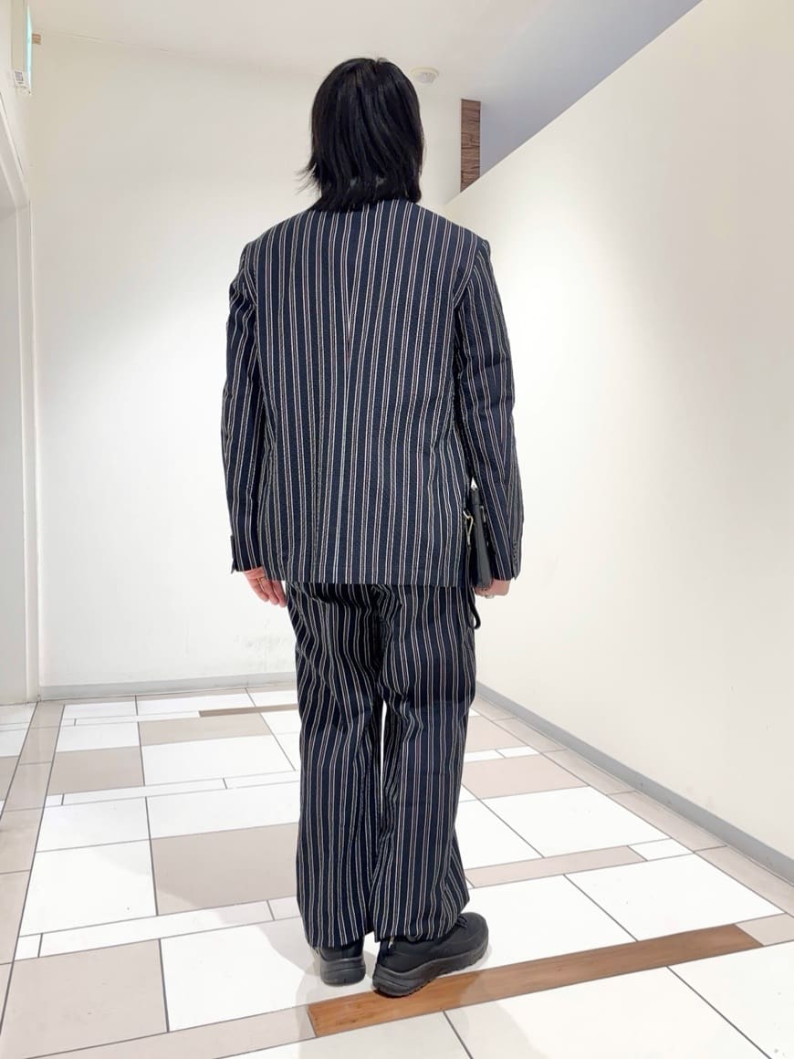 及川さんの「TAKEO KIKUCHI｜【BOWLER HAT LABEL】サッカーストライプ ダブルジャケット」を使ったコーディネート