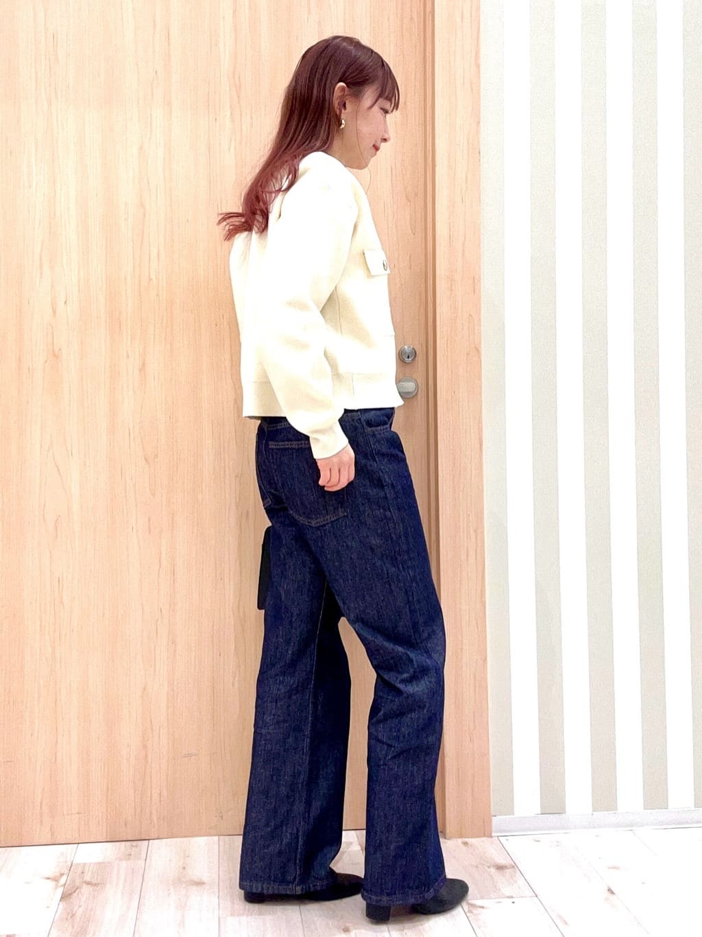 ririさんの「SHOO･LA･RUE｜【洗濯機可/S-LL】1枚でも羽織りでも 華やか上品カーデ」を使ったコーディネート
