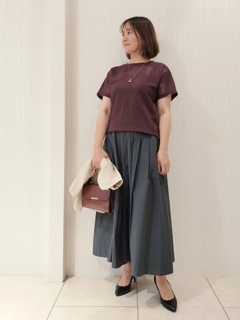 naokoさんの「UNTITLED｜【短丈/日本製】カラミ風メッシュ ノーカラージャケット」を使ったコーディネート