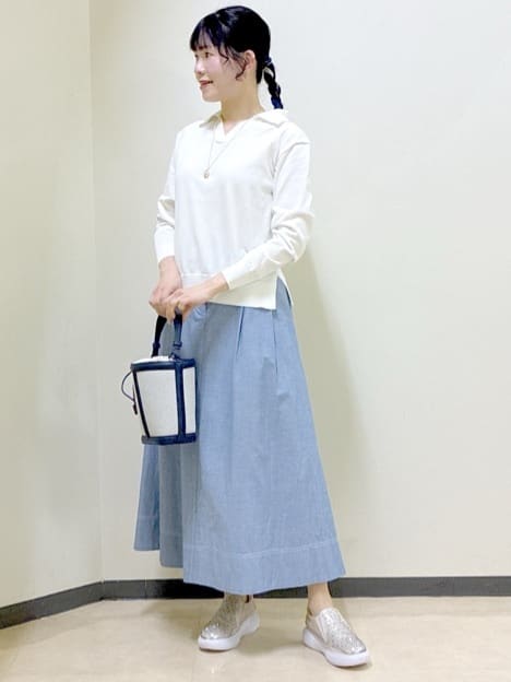  beni_gingerさんの「Reflect｜スキッパーネックニットプルオーバー」を使ったコーディネート