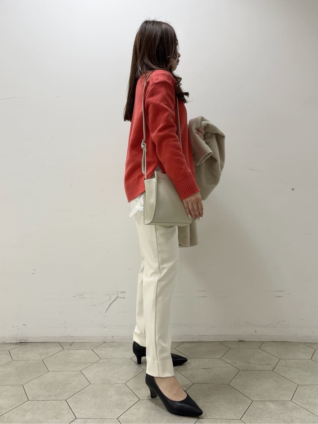 kahoさんの「INDIVI｜【洗える／裏起毛】ストレッチウォームパンツ」を使ったコーディネート