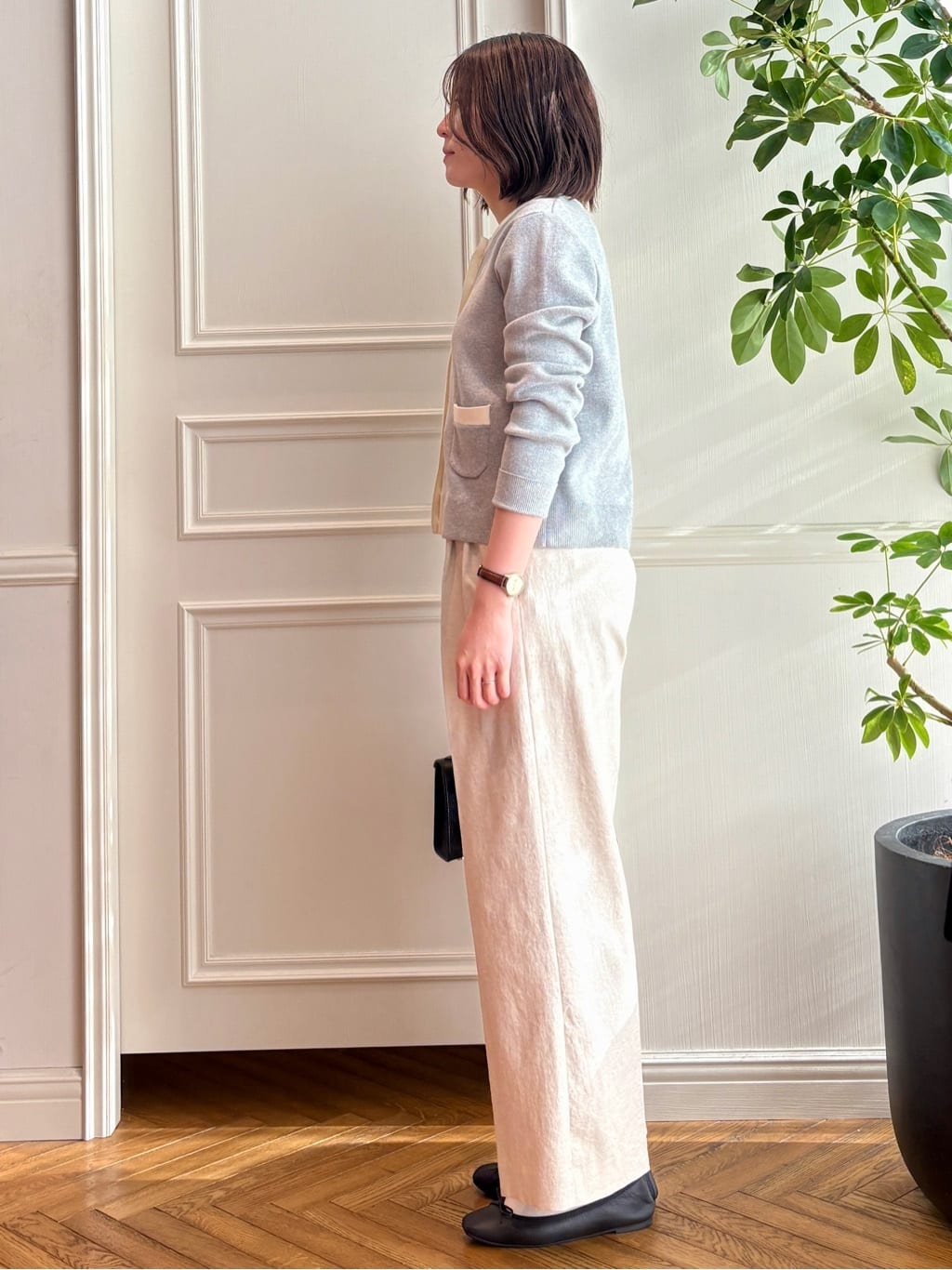 nakaoさんの「DRESSTERIOR｜◆ウォッシャブル コットンカシミヤ コンビカーデ」を使ったコーディネート