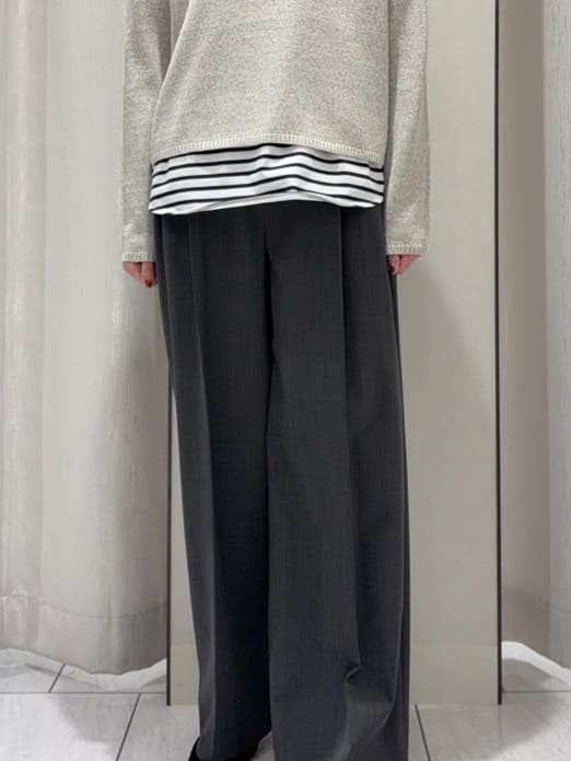 わたなべさんの「UNTITLED｜◆【洗える/光沢感】ファンシーヤーンニット」を使ったコーディネート