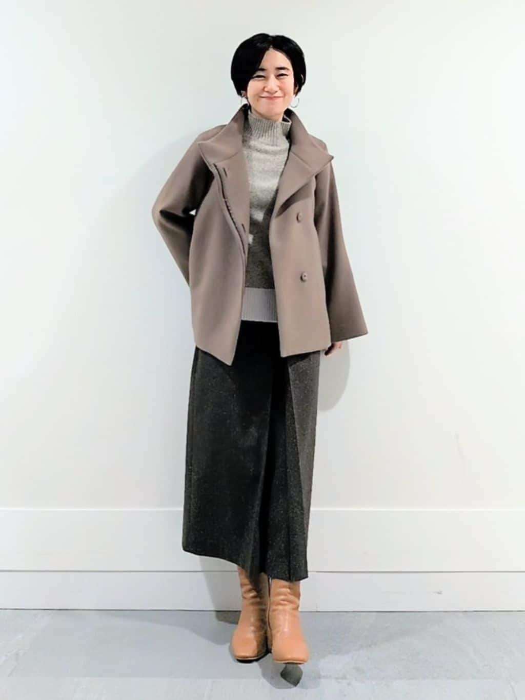 ミズタさんの「UNTITLED｜【8色展開/洗える】ウールカシミヤ ハイネックニット」を使ったコーディネート