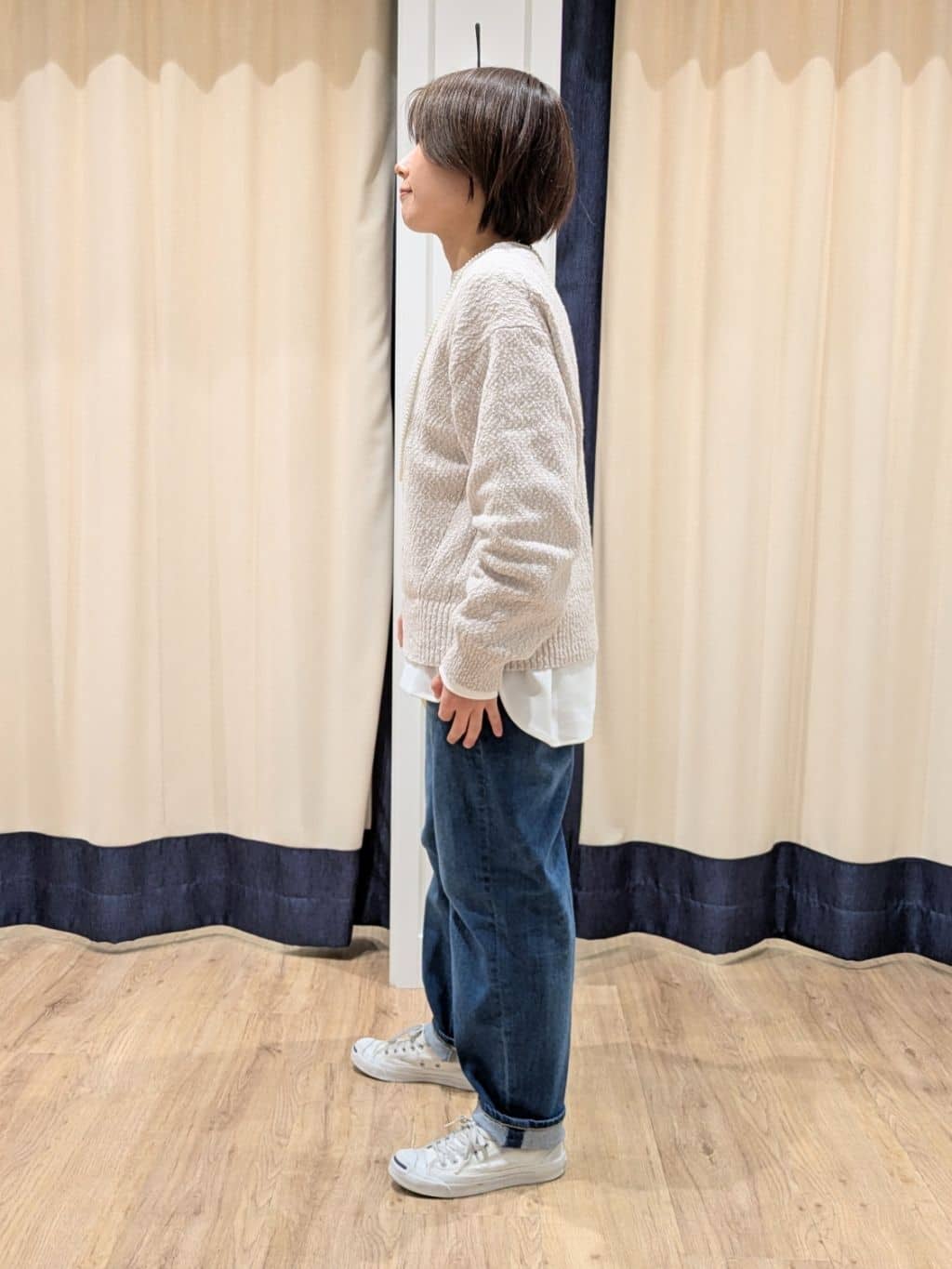 Moriokaさんの「Dessin｜【洗える】ローゲージコットンニット」を使ったコーディネート