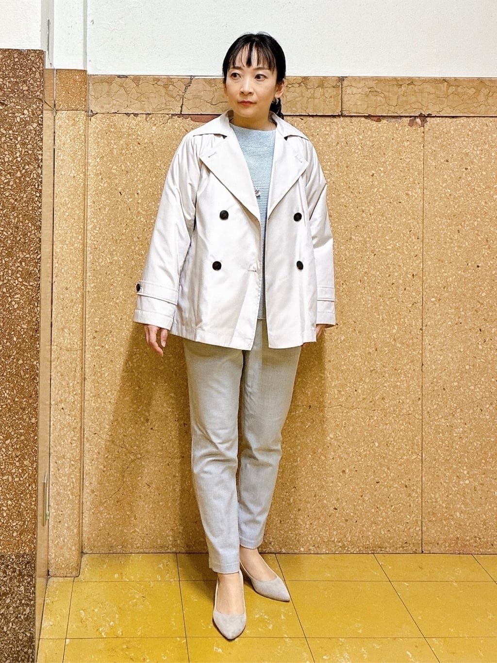 hattoriさんの「INDIVI｜【洗える／裏起毛】ストレッチウォームパンツ」を使ったコーディネート