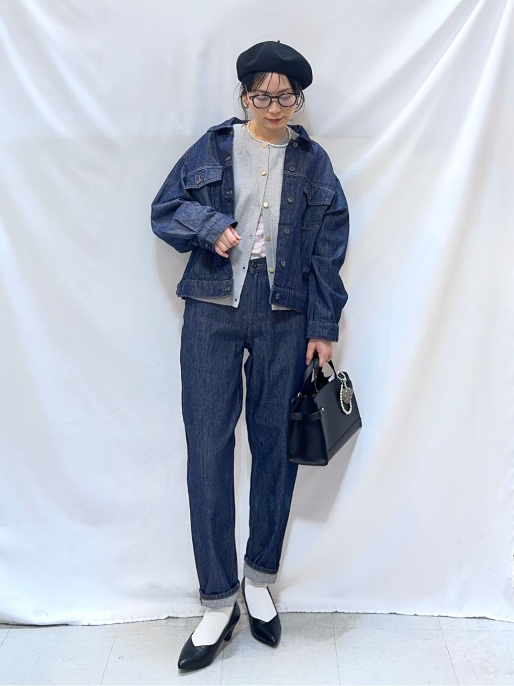 𝐇𝐢𝐫𝐨𝐦𝐢さんの「SHOO･LA･RUE｜【S-LL/洗濯機可】着こなしいろいろ 首元すっきりボートネック ボーダーロンT」を使ったコーディネート