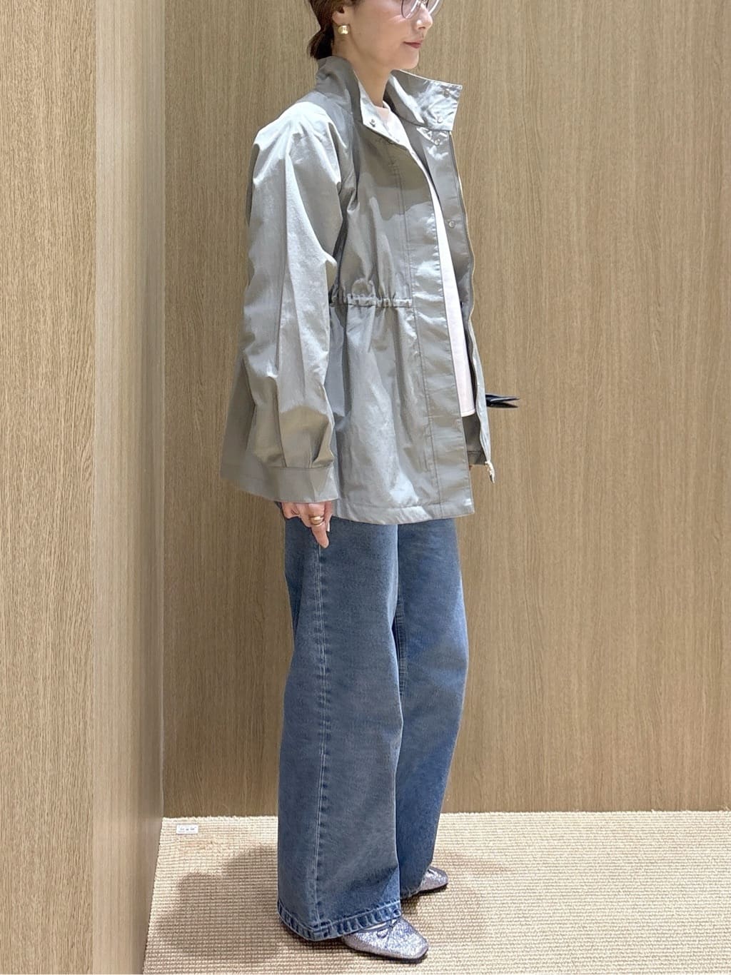 たけねぇさんの「OPAQUE.CLIP｜撥水スタンドZIPブルゾン【洗濯機OK／UVケア／花粉対応】」を使ったコーディネート