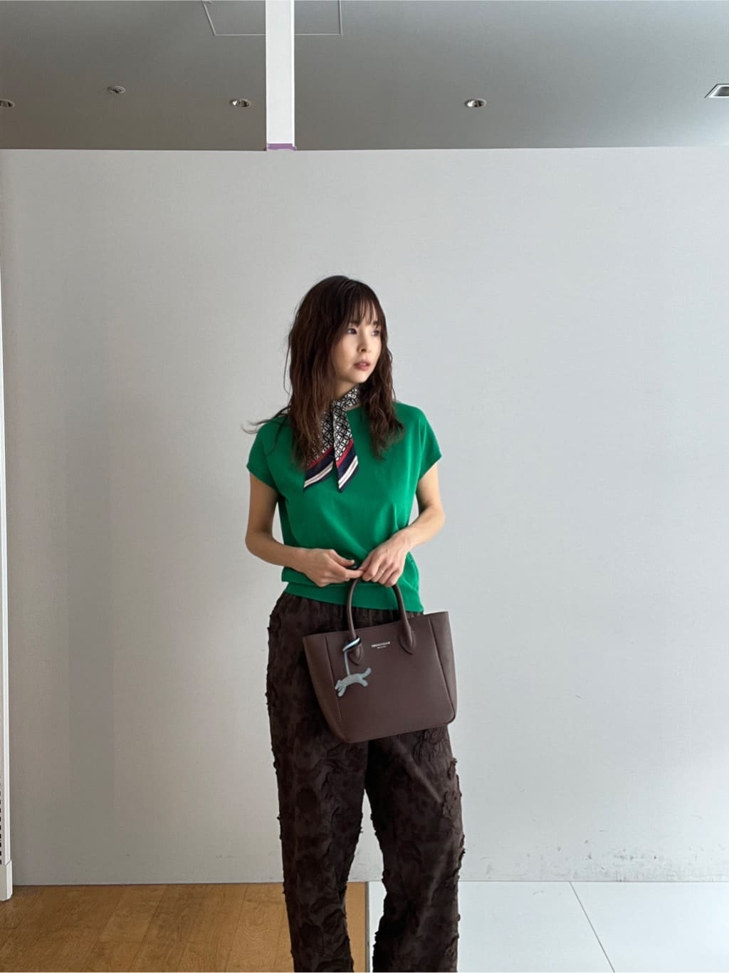 misaさんの「DRESSTERIOR｜【ウォッシャブル】コットンシルクフレンチスリーブニット」を使ったコーディネート