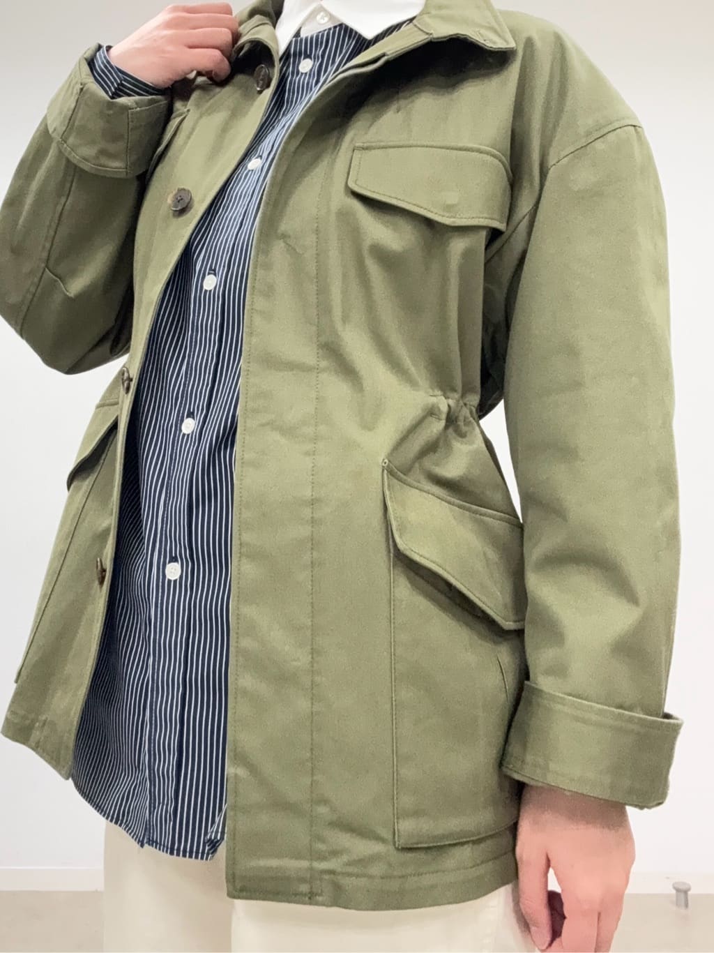 BUNさんの「DRESSTERIOR｜◆【通勤/着映え/ウォッシャブル】オーバーシルエット クレリックシャツ」を使ったコーディネート