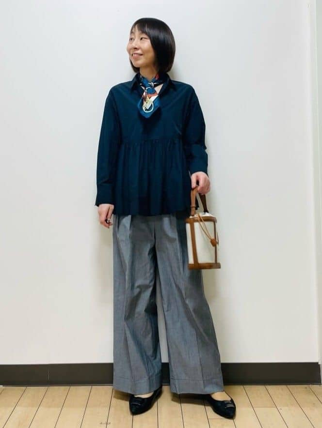 Riiさんの「Reflect｜【レイヤードにおすすめ◎】ロング丈リラクシーニット」を使ったコーディネート