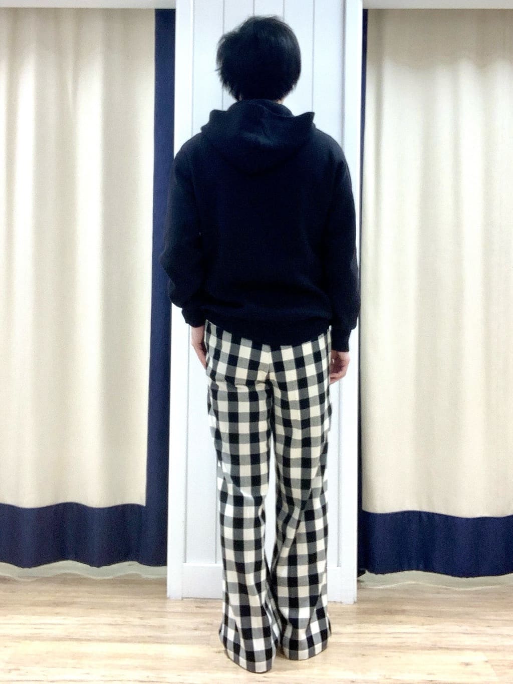 Takaさんの「Dessin｜【洗える】チェック柄ドロストパンツ」を使ったコーディネート