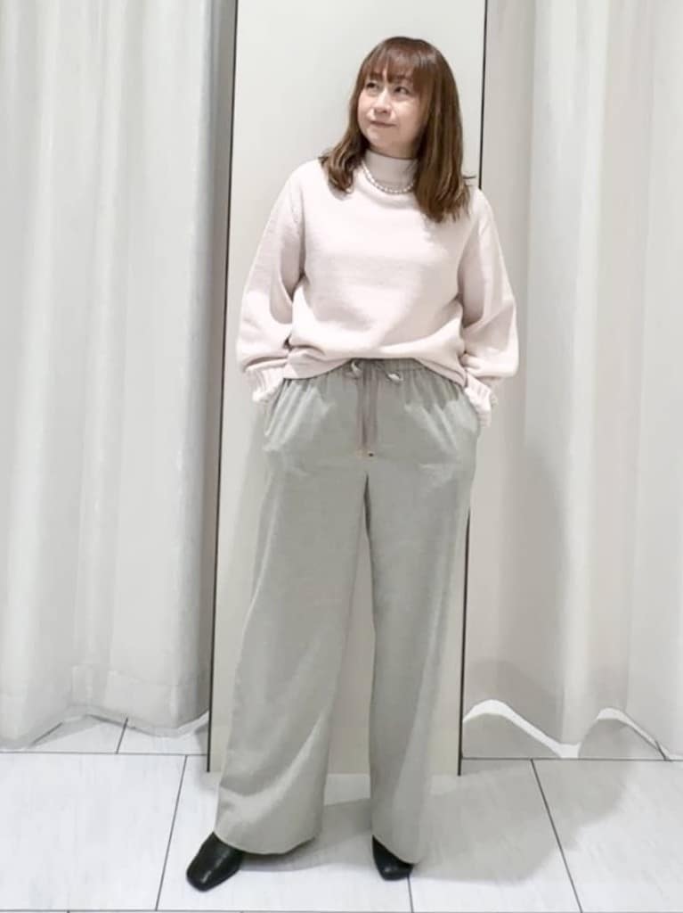 ʏᴜᴋɪᴋᴏさんの「UNTITLED｜【洗える】スポンディッシュ ボトルネックニット」を使ったコーディネート