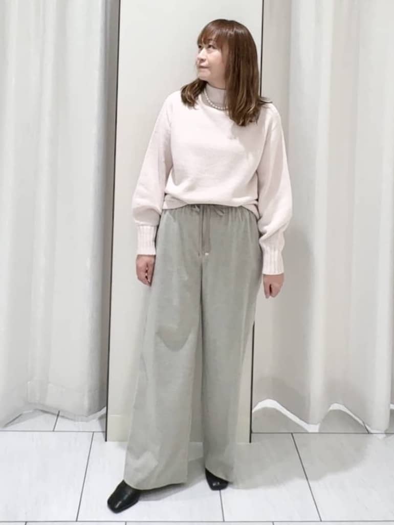 ʏᴜᴋɪᴋᴏさんの「UNTITLED｜【洗える】スポンディッシュ ボトルネックニット」を使ったコーディネート