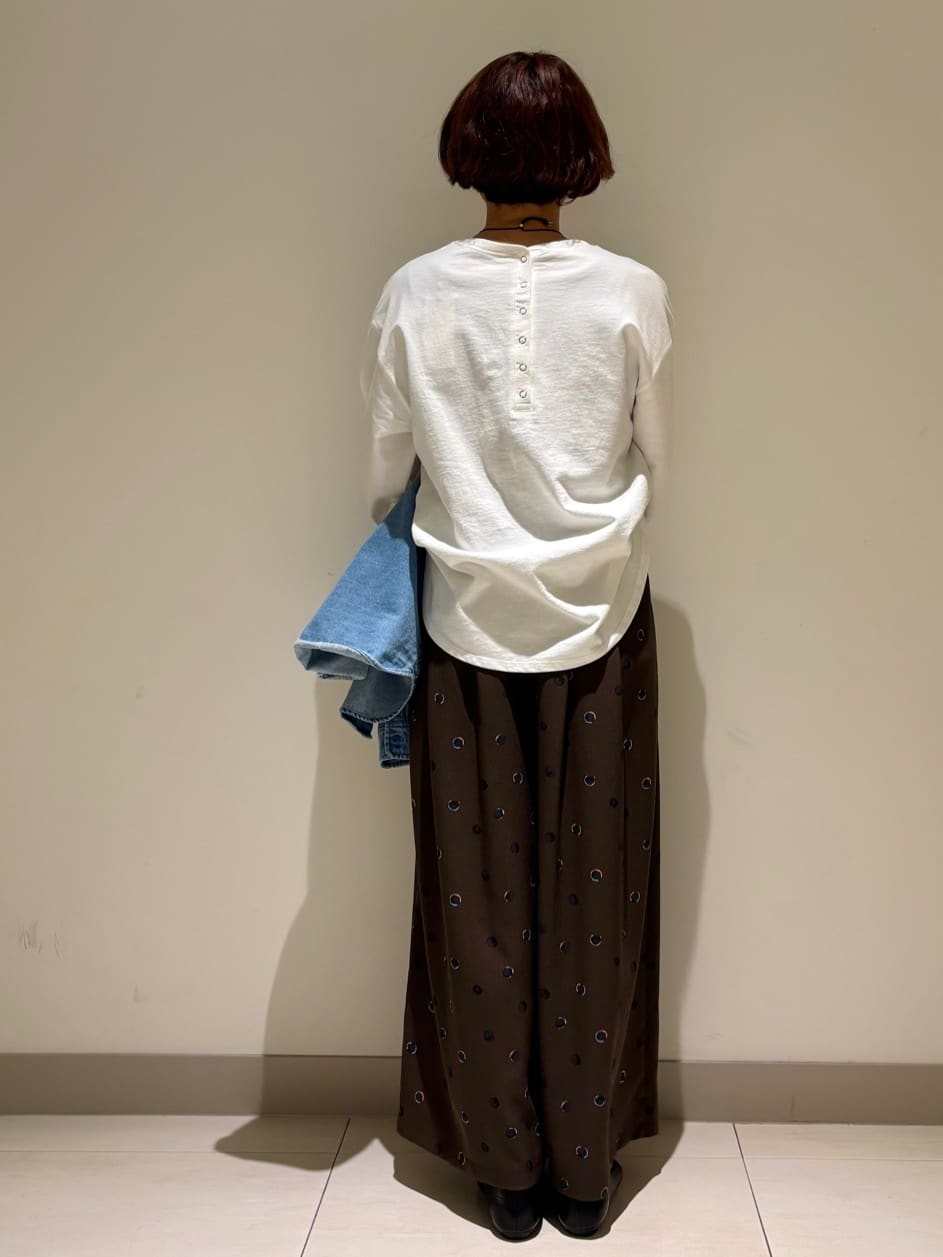 Haruさんの「Dessin｜【洗える】ドットワイドパンツ」を使ったコーディネート